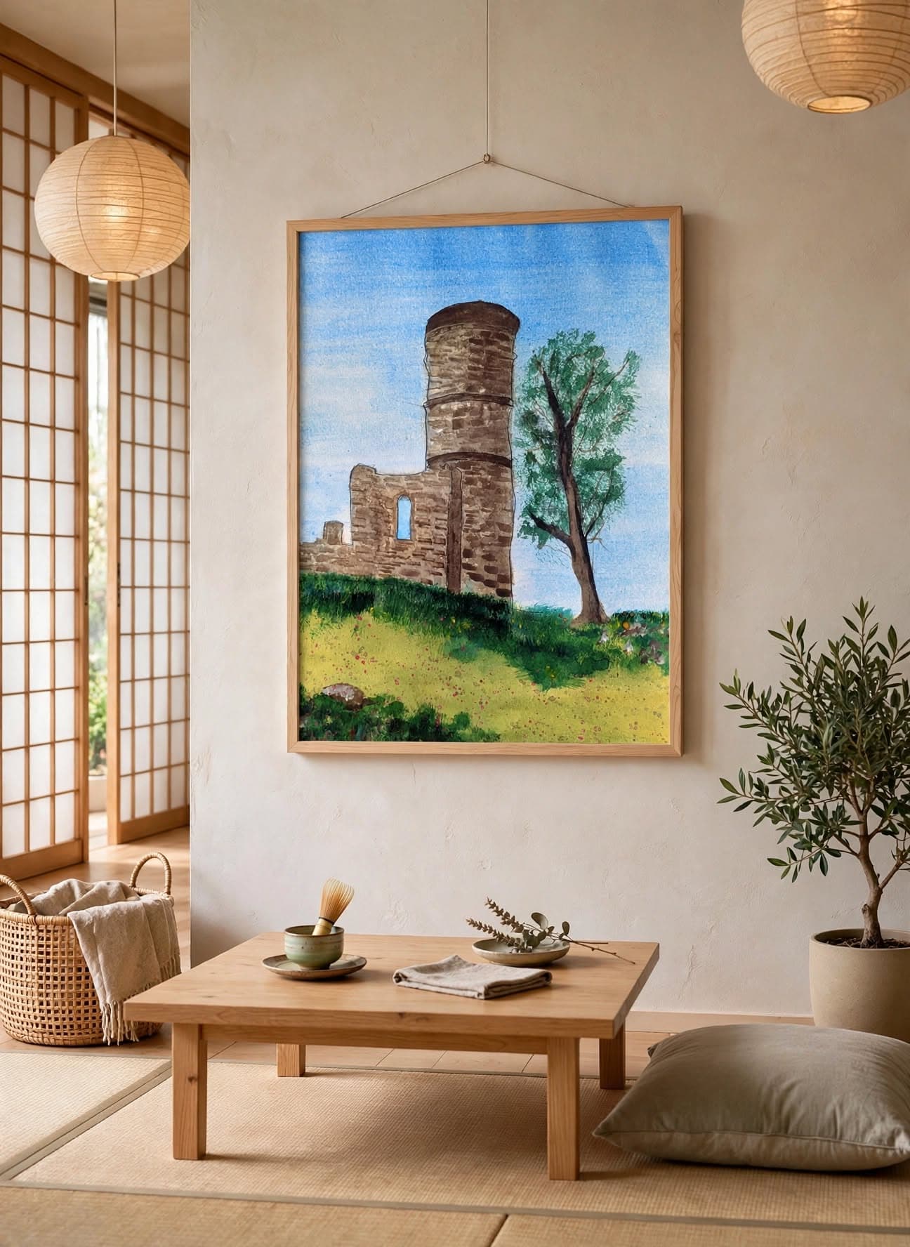 Kinnoull Tower on a wall
