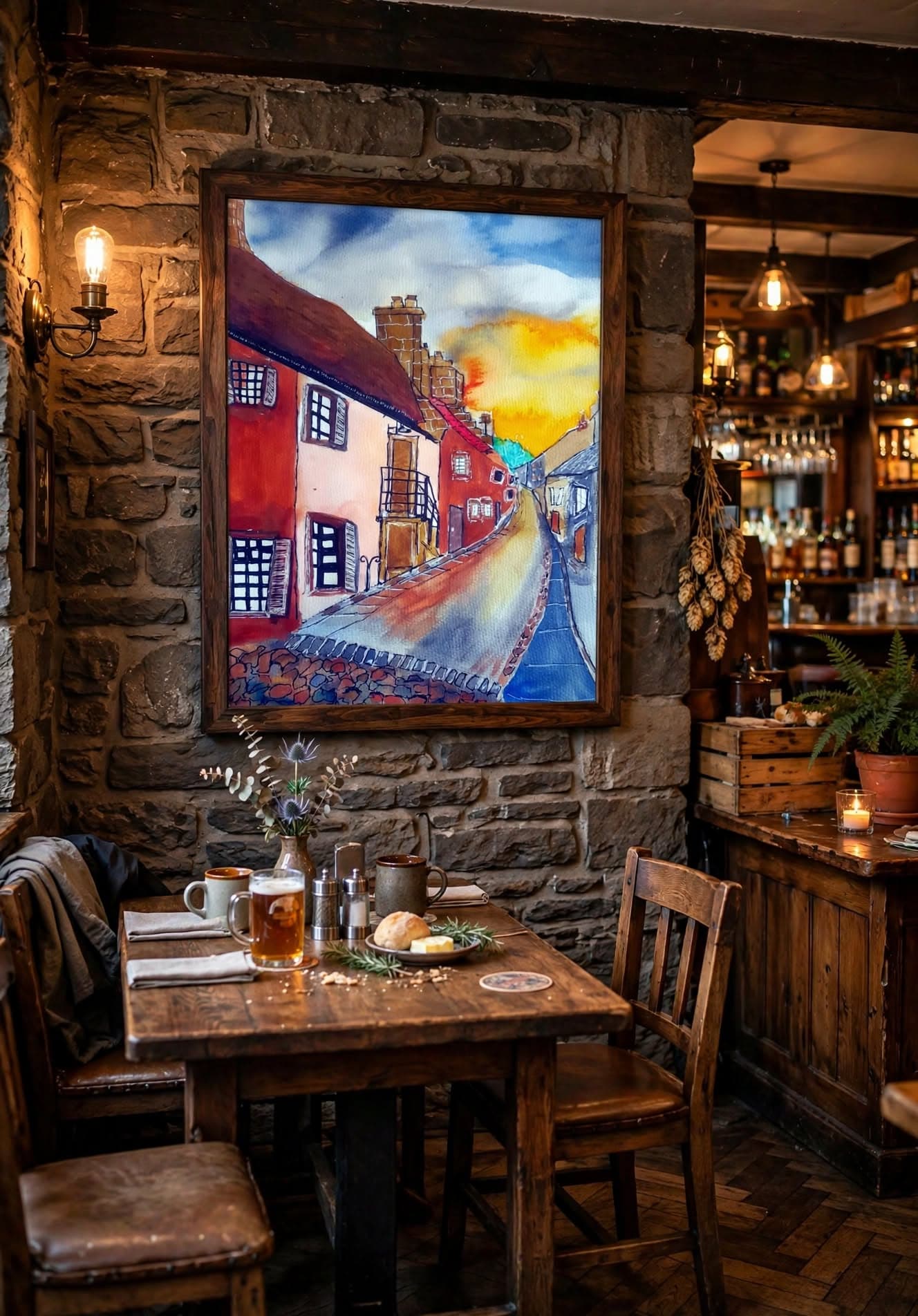 Culross Village  on a wall