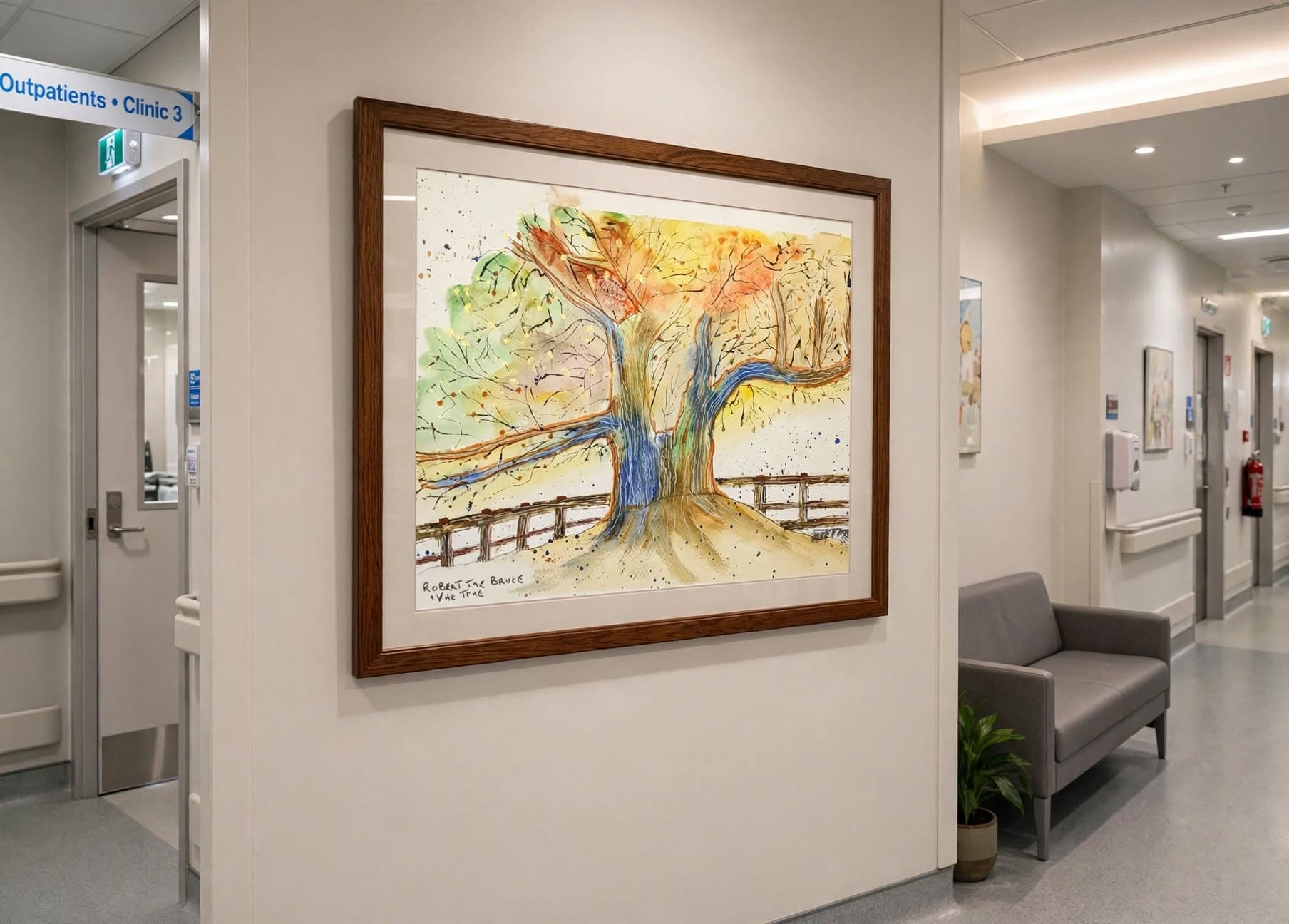 The Birnam Oak on a wall