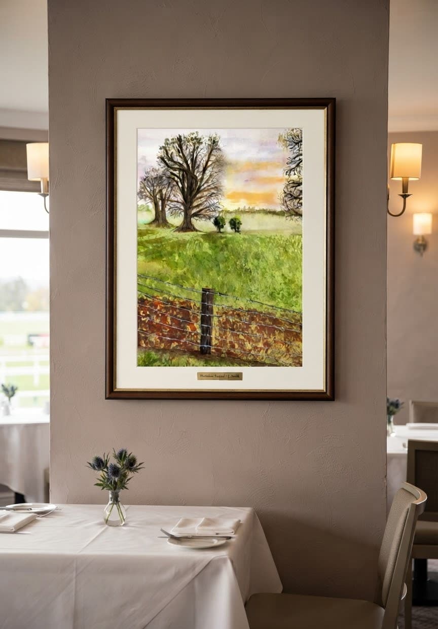 View from Perth Racecourse,to Scone Palace on a wall